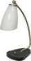  Лампа настольная, карболитовое основание, стеклянный абажур, 35см (арт.079) 