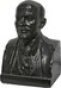  В.И. Ленин / бюст керамический, чёрный, воодушевлённый, 35 см (арт.216) 